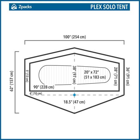 Tienda de campaña Zpacks Plex Solo Lite - 1 persona