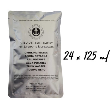 Agua potable en bolsita - 5 años - 24 x 125 ml (3 L)