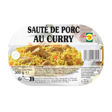 Cerdo salteado con curry