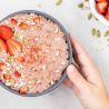 Soufflé de arroz con fresas