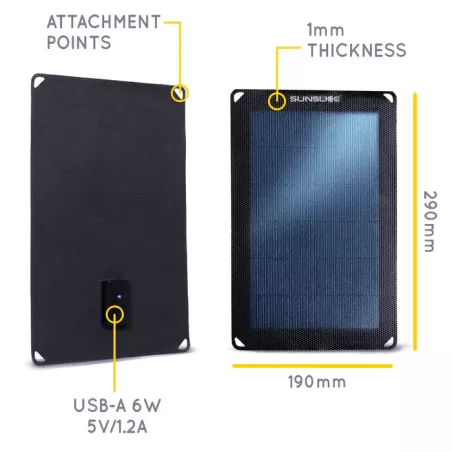 Panel solar portátil Sunslice Fusion Flex 6