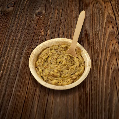 Puré de patatas con queso y champiñones