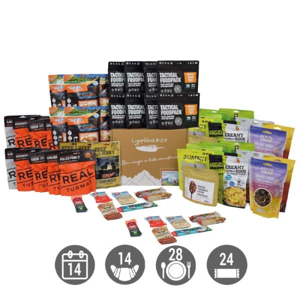 Trek Pack - 14 días - Alimentos liofilizados y tentempiés