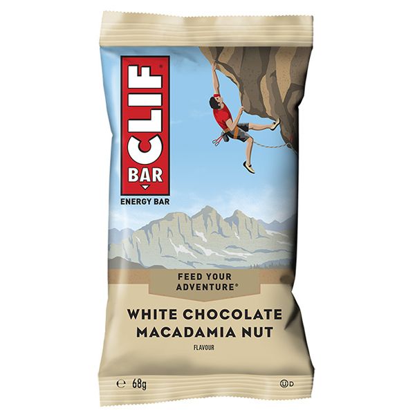 Barrita energética Clif Bar - Avena y nueces de macadamia, sabor chocolate blanco