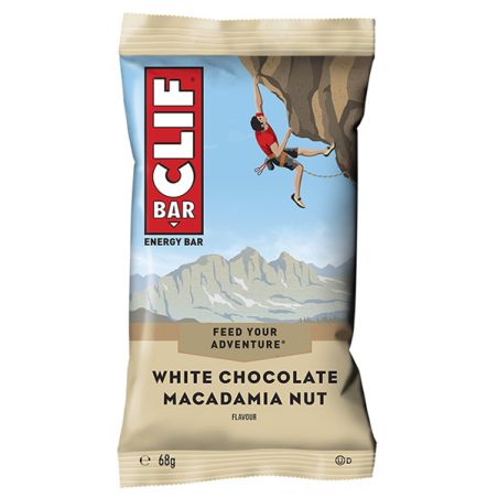 Barrita energética Clif Bar - Avena y nueces de macadamia, sabor chocolate blanco