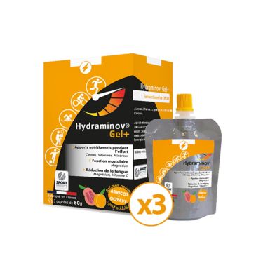 Hydraminov Gel+ - Gel nutritivo Effinov x 3 - Abricot, goyave