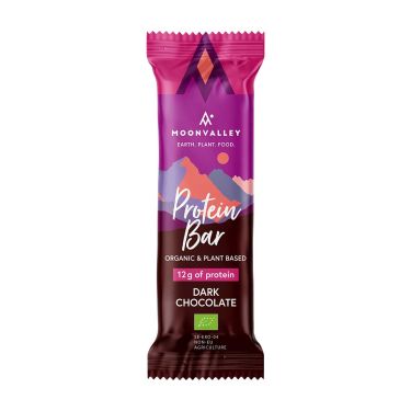 Barrita de proteínas ecológicas Moonvalley - Chocolate negro