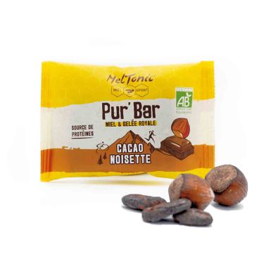 Pur'Bar bio Meltonic - Cacao avellana, miel y jalea real