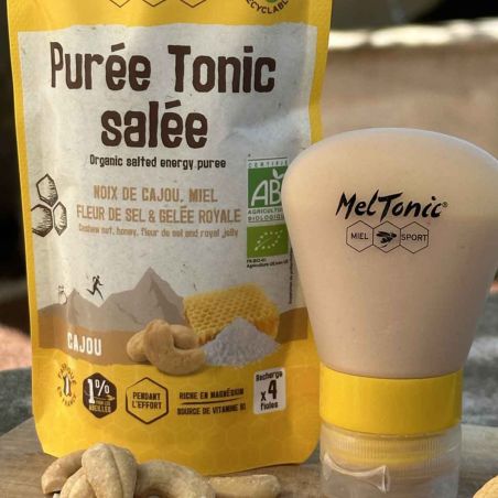 Recarga de puré energético salado ecológico Meltonic - Anacardo, miel y jalea real