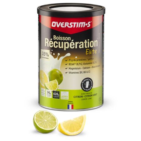 Elite Overstim.s Recovery Drink - 420 g - Limón, lima