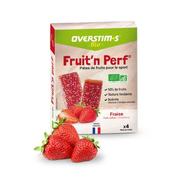 Pâte de fruits bio Overstim.s x 4 - Fraise