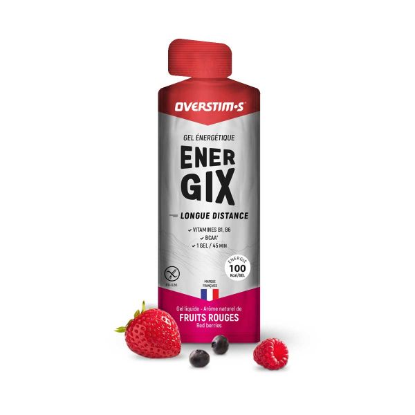 Energix Overstim.s Gel - Larga distancia, BCAA - Frutos rojos