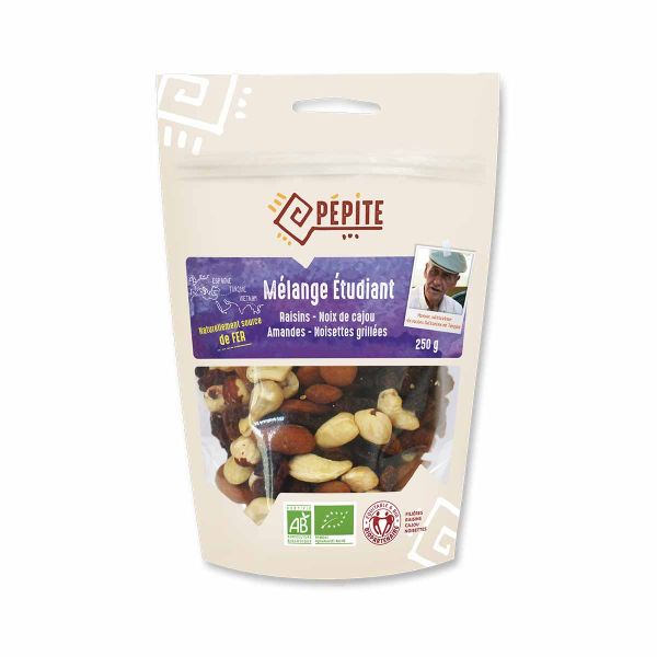 Mélange Etudiant - Frutos secos ecológicos - 250 g