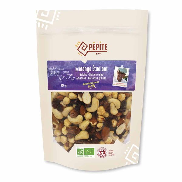 Mélange Etudiant - Frutos secos ecológicos - 650 g