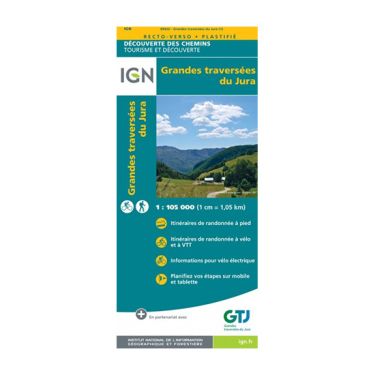 Mapa laminado IGN - Grandes travesías del Jura