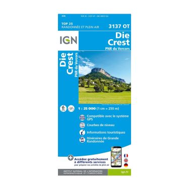 Mapa laminado IGN - Vercors