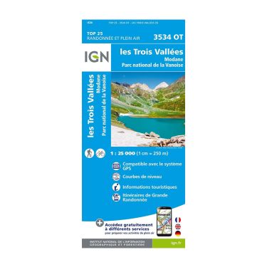 Mapa laminado IGN - Vanoise