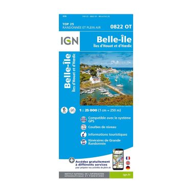 Mapa laminado IGN - Belle-Ile