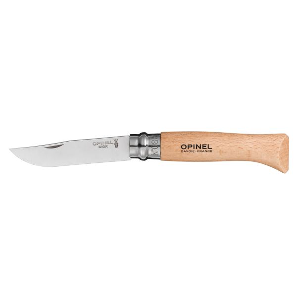 Opinel Cuchillo n°8 - Tradition 8,5 cm - Acero inoxidable, madera de haya