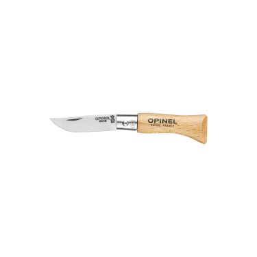 Opinel Cuchillo N°2 - Tradition 3,5 cm - Acero inoxidable, madera de haya