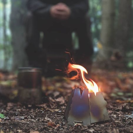 Estufa de leña plegable Vargo Hexagon - Acero inoxidable