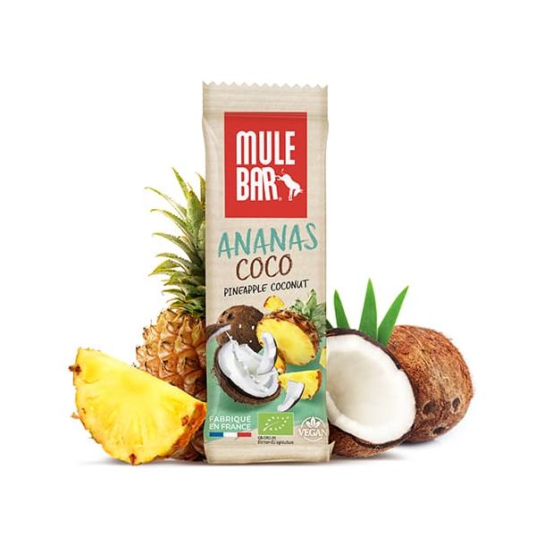 Barrita energética ecológica Mulebar - Piña, coco y bayas de goji