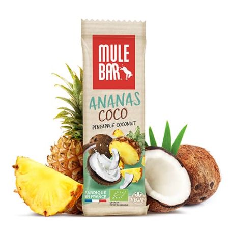 Barrita energética ecológica Mulebar - Piña, coco y bayas de goji