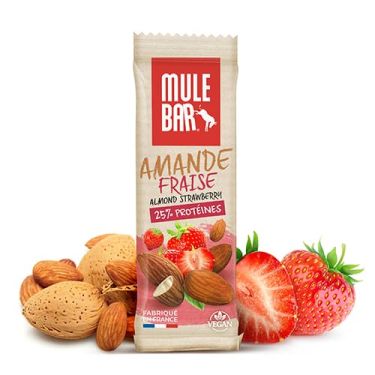 Barrita de proteínas Mulebar - Almendra, fresa